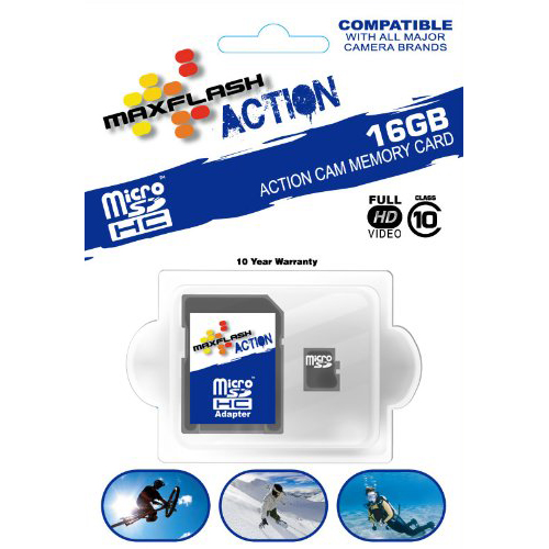 aluminium Grondig Michelangelo Maxflash Micro Sd 16Gb Action Cam Memory Card | Pilotshop